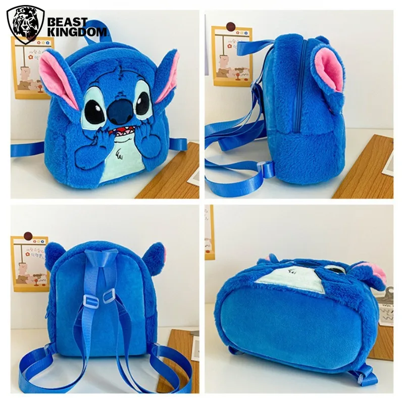 Pluszowy plecak Stitch Niebieski Różowy Zabawny Kreskówka Tornister o dużej pojemności Plecak studencki Torba przedszkolna Prezenty
