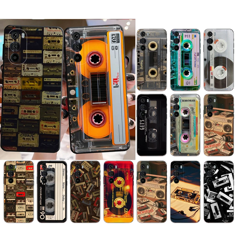 

Retro Cassette Tape Phone Case For Motorola Edge 60 50 40 Pro 60 50 40 30 Ultra Neo Fusion Moto G Play G Stylus G Carcasas