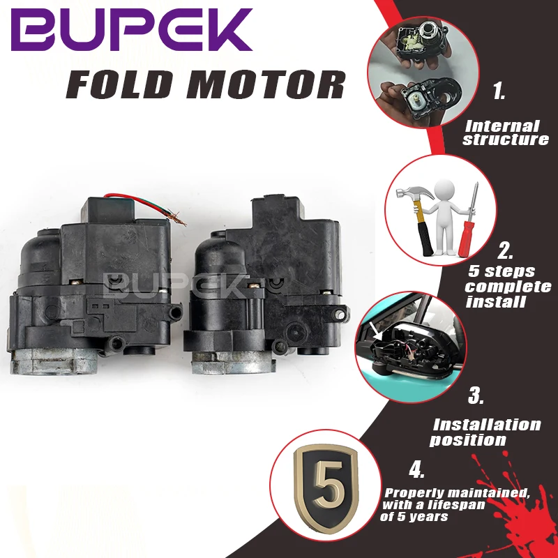 

BUPEK Exterior Rearview Power Mirror Folding Actuator motor For Kia Pro Ceed SE Picanto Morning MK2 Carens/Rondo/Naza Citra III