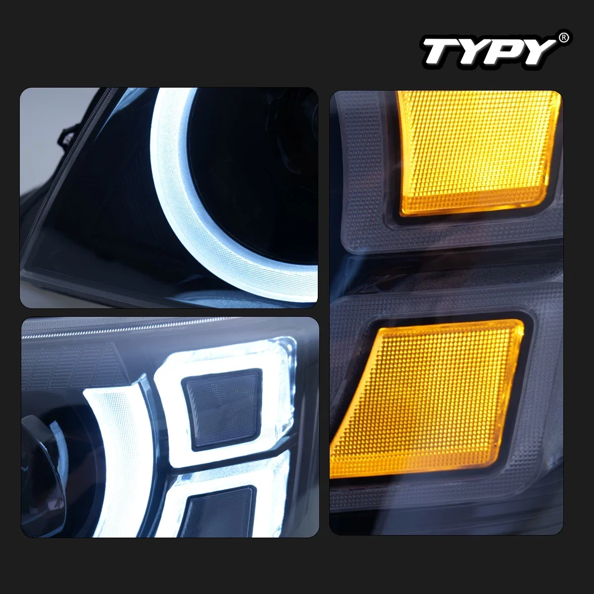 

TYPY новая светодиодная фара, обновленная, модифицированная для Toyota Hilux Vigo, фара 2008-2014, динамический сигнал, автоаксессуары