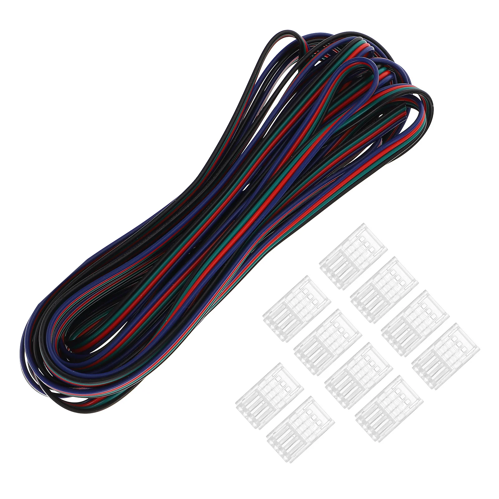 

10Pcs Rgb LED Strip Connector 4 Pin 10mm Solderless Lightweight No Tool Required LED Strip Connectors Rgb Connector