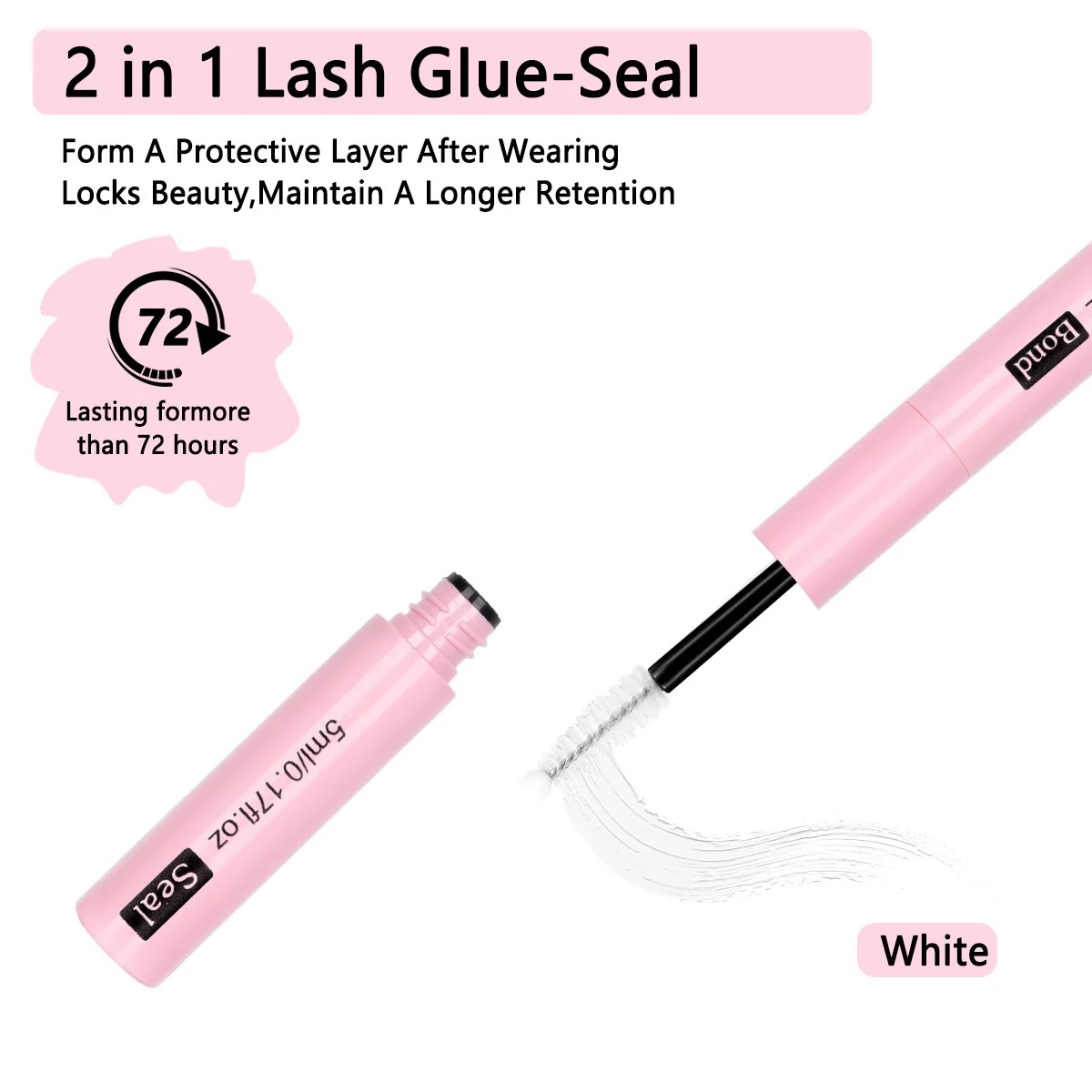 SEEUI Wimpernkleber für Wimpernclusters, Wasserfester 2-in-1 Kleber und Versiegelung für Wimpernbündel, Langanhaltender Schwarzer Wimpernkleber – Detail 4