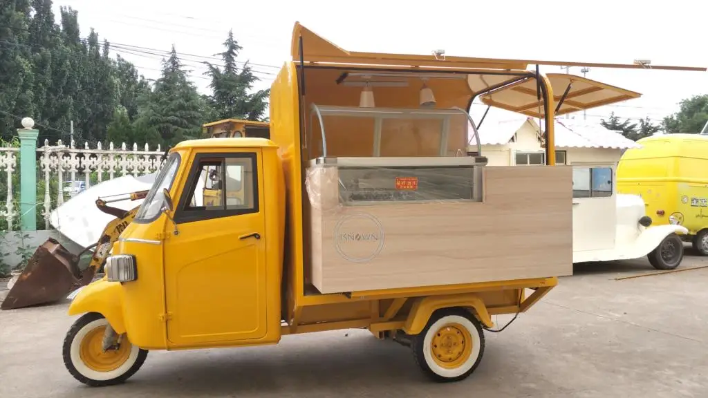 Coffee Food Truck Pizza Cart Ice Cream Cart Piaggio Ape Electric Tuk Tuk Coffee Kiosk Cart for sale