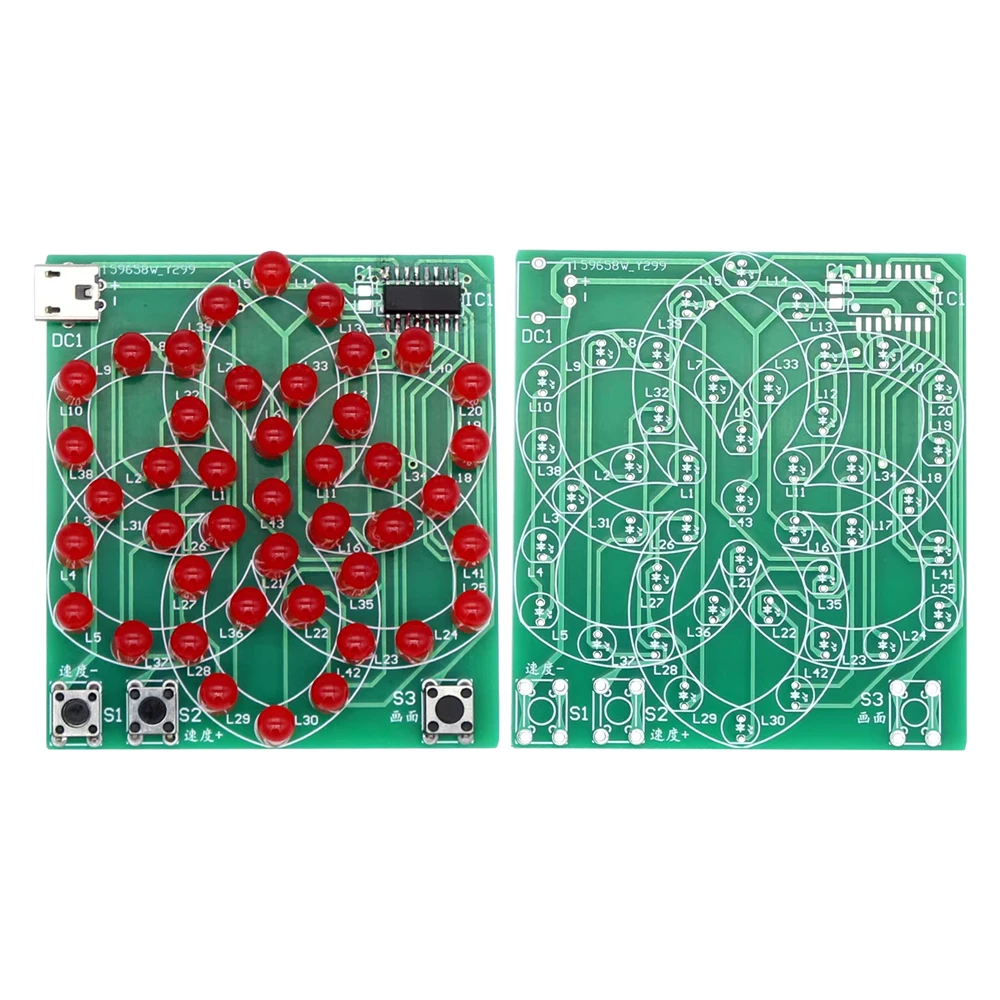 Kit LED électronique bricolage, modèle de moulin à vent, lumière fluide, projet de soudure, coordinateur de pratique, suite de formation aux