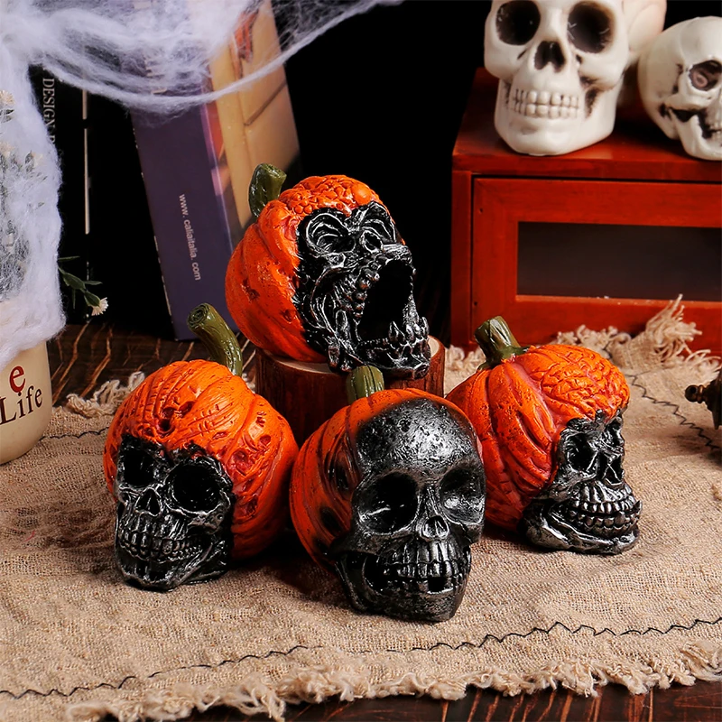 Halloween resina ornamentos para Home Decor, decorações do Dia das Bruxas, assustador, bonito, novo, 1pc