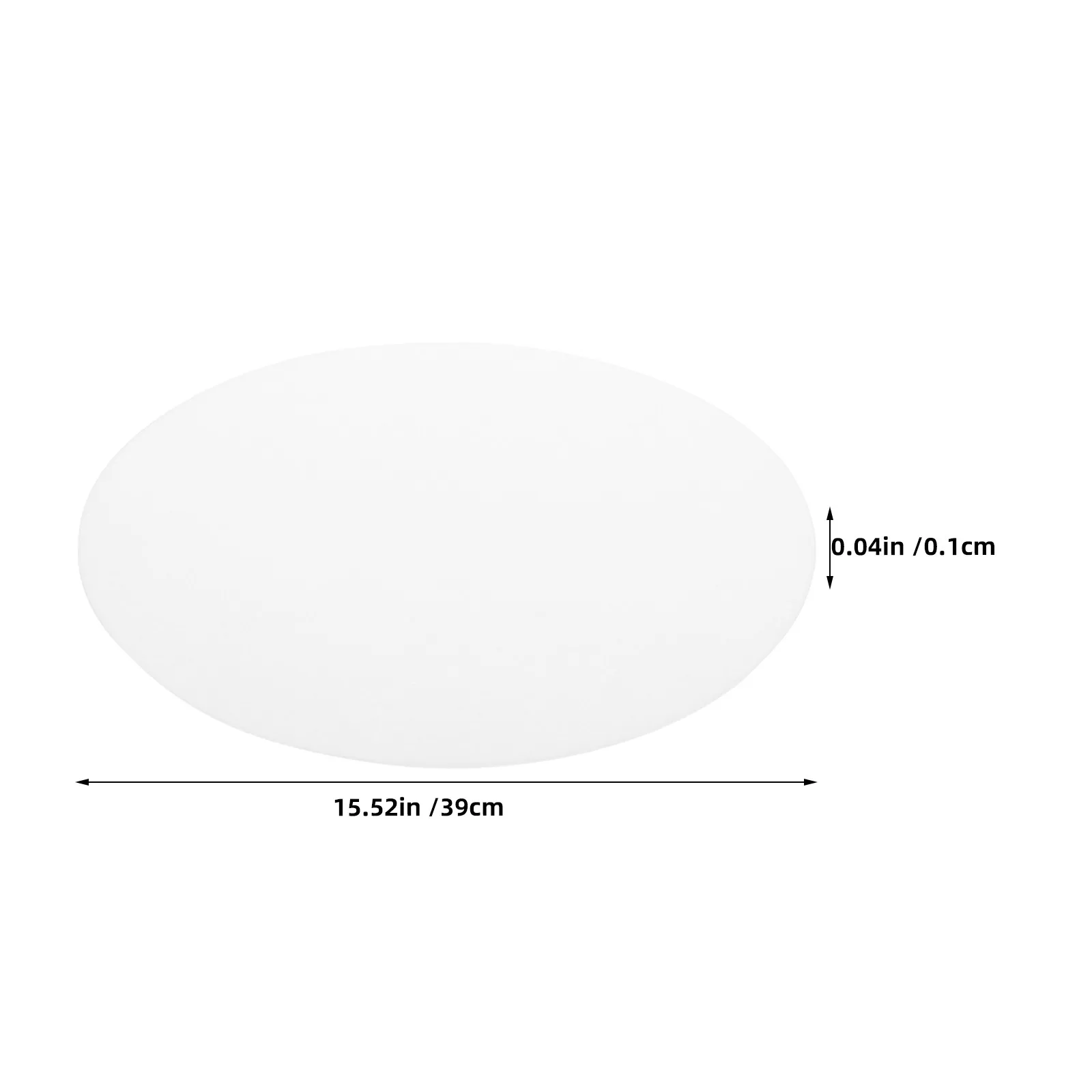 Ceiling Lamp Diffuser Circular Acrylic Light Cover Diameter 39.5cm White Panel Lighting Diffusion Plate Replacement for LED