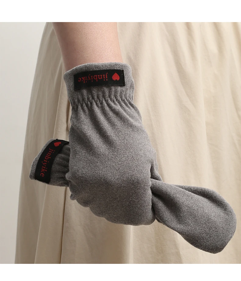 Mittens Male Warm Cycling Driving Cold Students Windproof Elastic Winter Thin Velvet Lovers All Refer to Female Half Round Glove