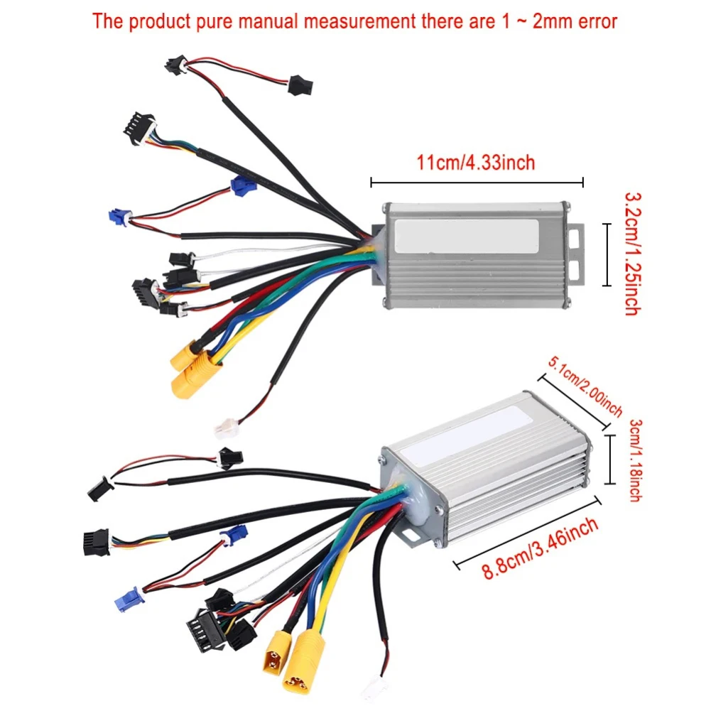 Electric Scooter Usage 20A Brushless Controller Efficient Heat Dissipation Controller Aluminium Alloy 1000W Motor Controller
