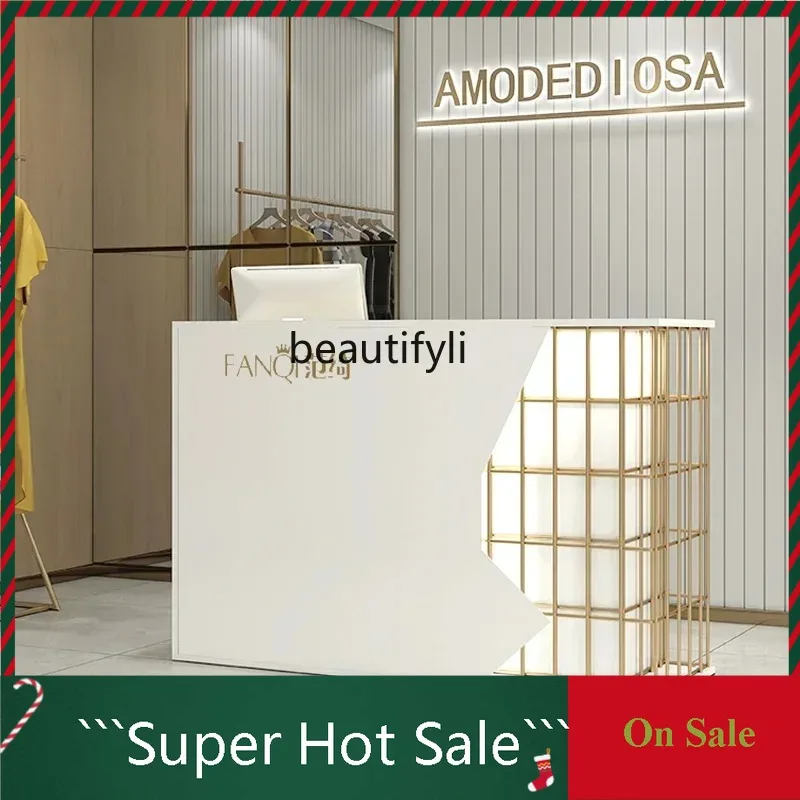 A506   Restaurant Bar Counter Cashier Restaurant Reception Desk Creative Clothing Store Beauty Salon Reception Desk