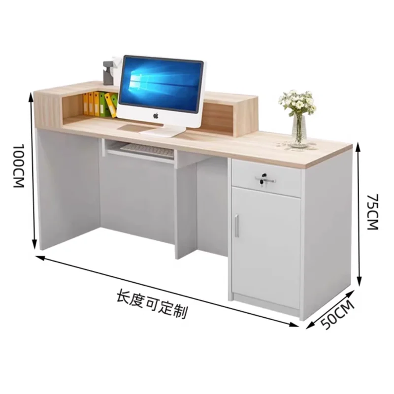 Luxury European Reception Desk Nordic Style Simple Trendy Reception Desks Classic Versatile Tresen Rezeption Office Furniture