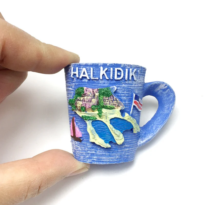 

Halkidiki (Greece) Coastal Landscape 3D Resin Fridge Magnets - Imanes Pequeños Magnet Frigo Refrigerator Magnets Home Decor Item