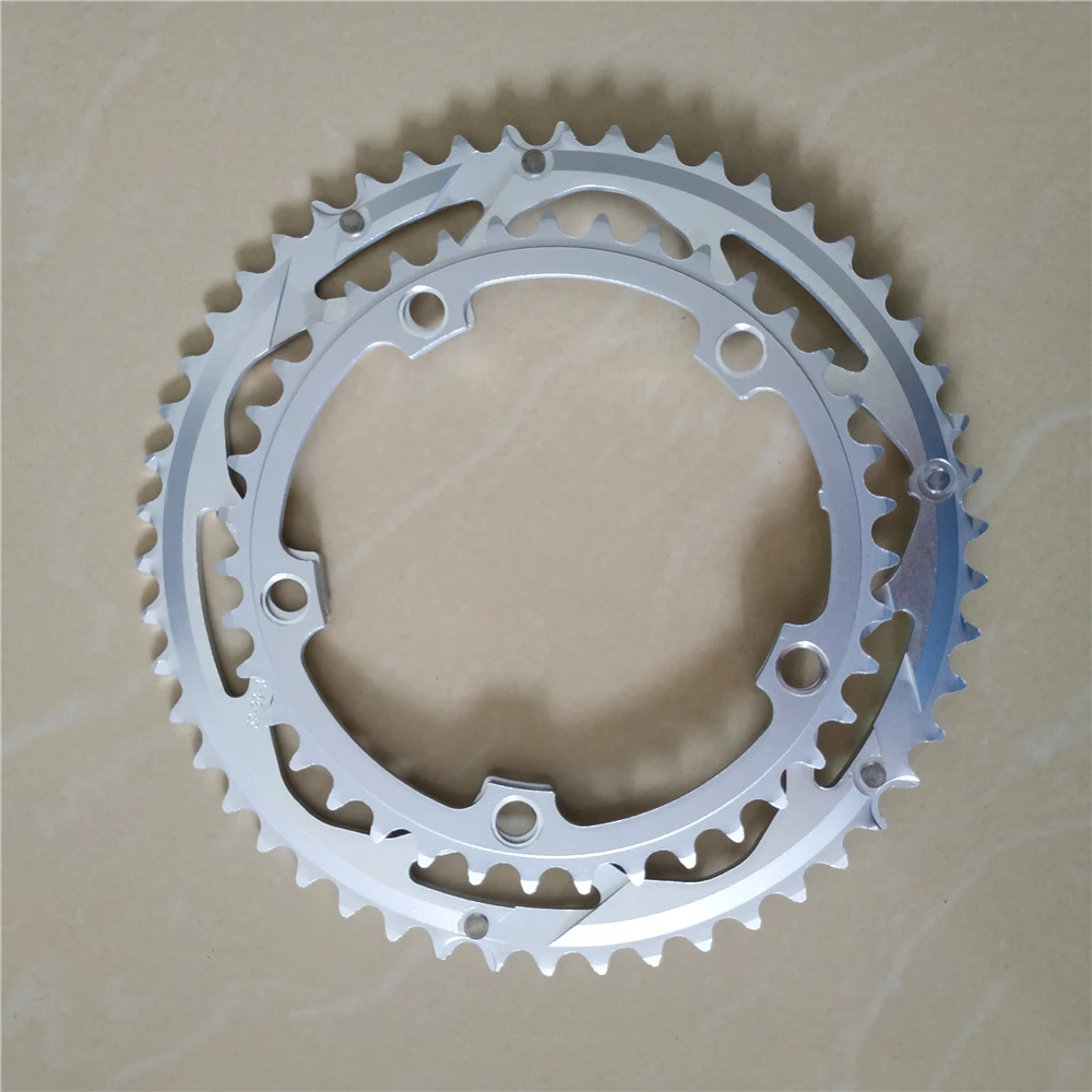 Road Bicycle Chainwheel 130BCD 50T 39T Chainring Sprocket Silver Double System Plate Folding Bike Chain Wheel  Crank 6-10 Speed view 2
