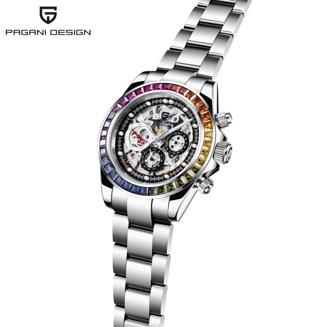 

Мужские механические часы PAGANI DESIGN V2 Original New 40MM, сапфировое стекло, нержавеющая сталь, водонепроницаемость 100 м.