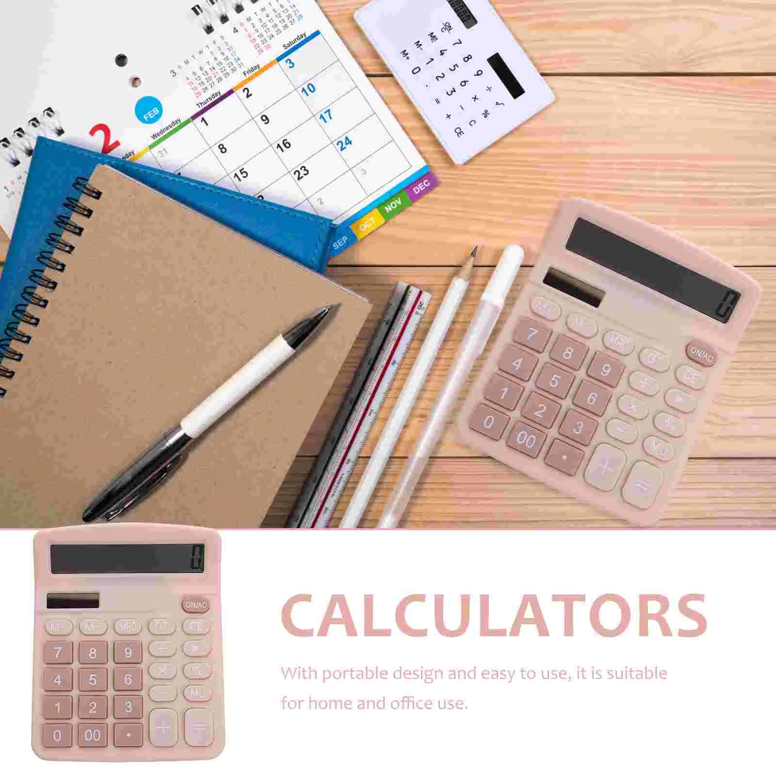 Calculadora solar portátil material abs leve escritório escola multi uso calculadoras científicas aritméticas escritório