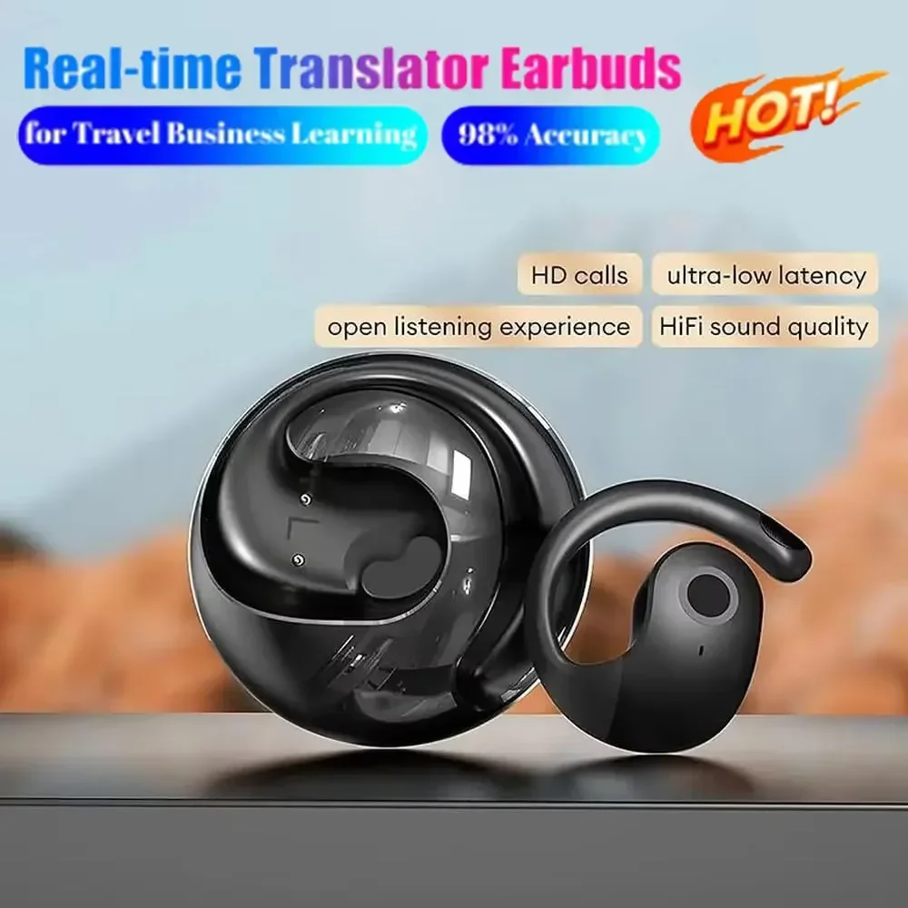 

Wireless OWS Earphones for HYUNDAI audífonos T26 BT5.4 AI Translation Earphones HIFI Sound 4 Translation Mode Earbuds HD Call