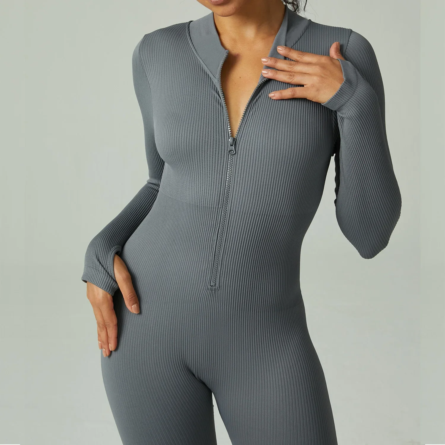 Europese Amerikaanse Rits Naakt Yoga Damessport En Fiess Training Dans Geïntegreerde Jumpsuit Met Lange Mouwen, 2025 Nieuwe Casual Veelzijdige Modekleding Van 29,73 € | DHgate