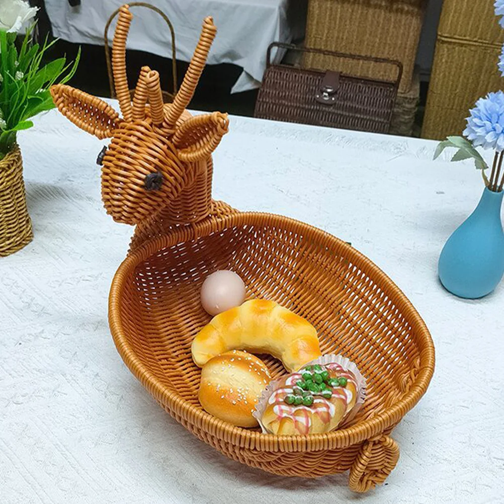 

Convenient Fruit Basket Desktop Storage Container Household Bread Dessert Basket Reusable Plastic Multi Function