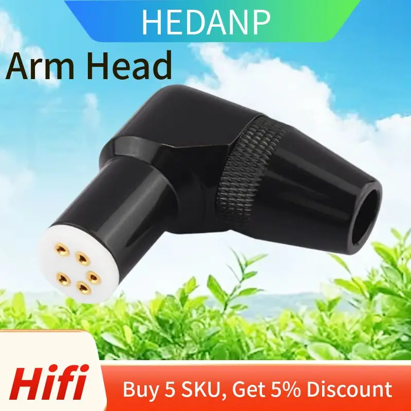 

Разъемы для винтов Высококачественная виниловая головка проигрывателя LP с 5-контактной розеткой Встроенный дизайн для четкого звука