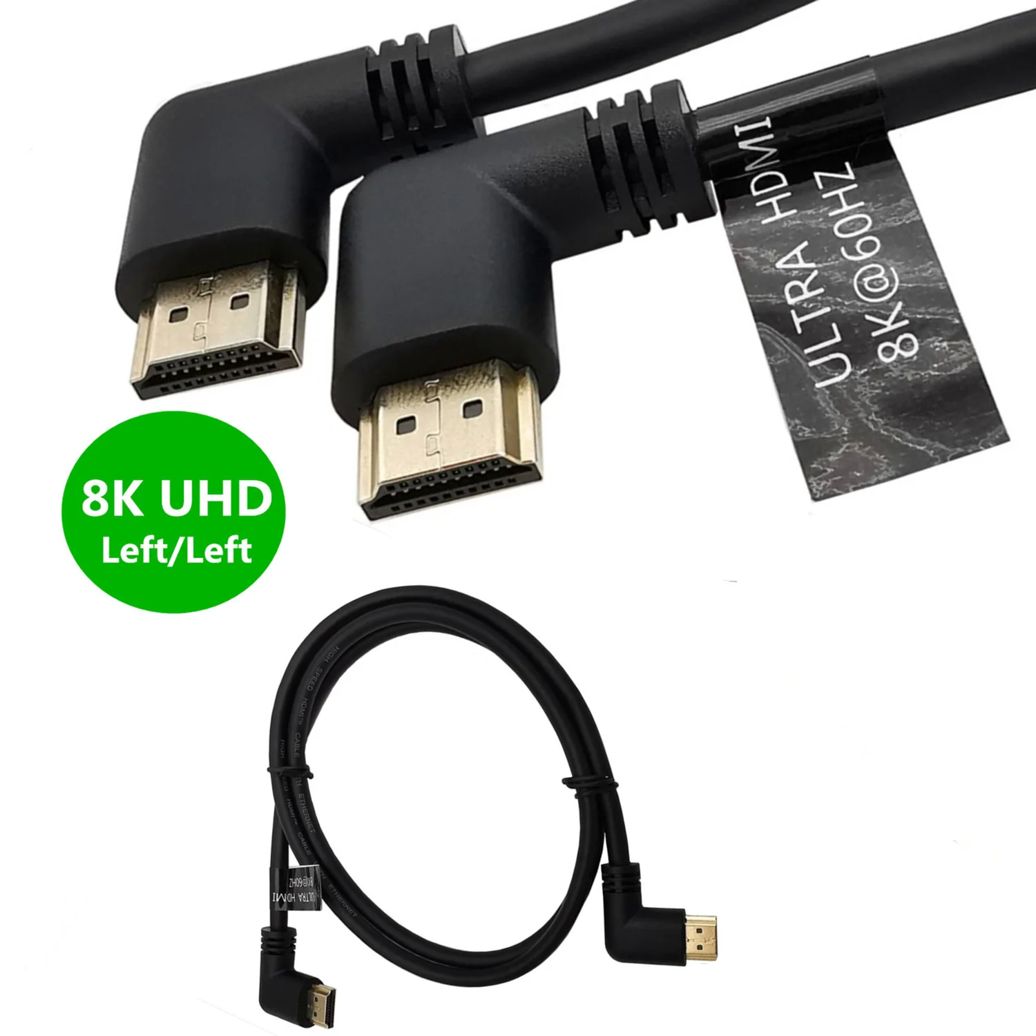 8K 48Gbps kabel HDTV 2.1 90/270 stopni łokieć do kąt nachylenia HDMI-kompatybilny do kabel HD 8K @ 60Hz do telewizora projektor do komputera laptopa