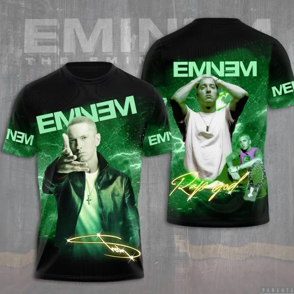 Rapper Eminem 3D Printing Men Women T-shirt O-neck Short Sleeve Hip Hop Rap Rock Top Casual Streetwear Kids Tees Tops