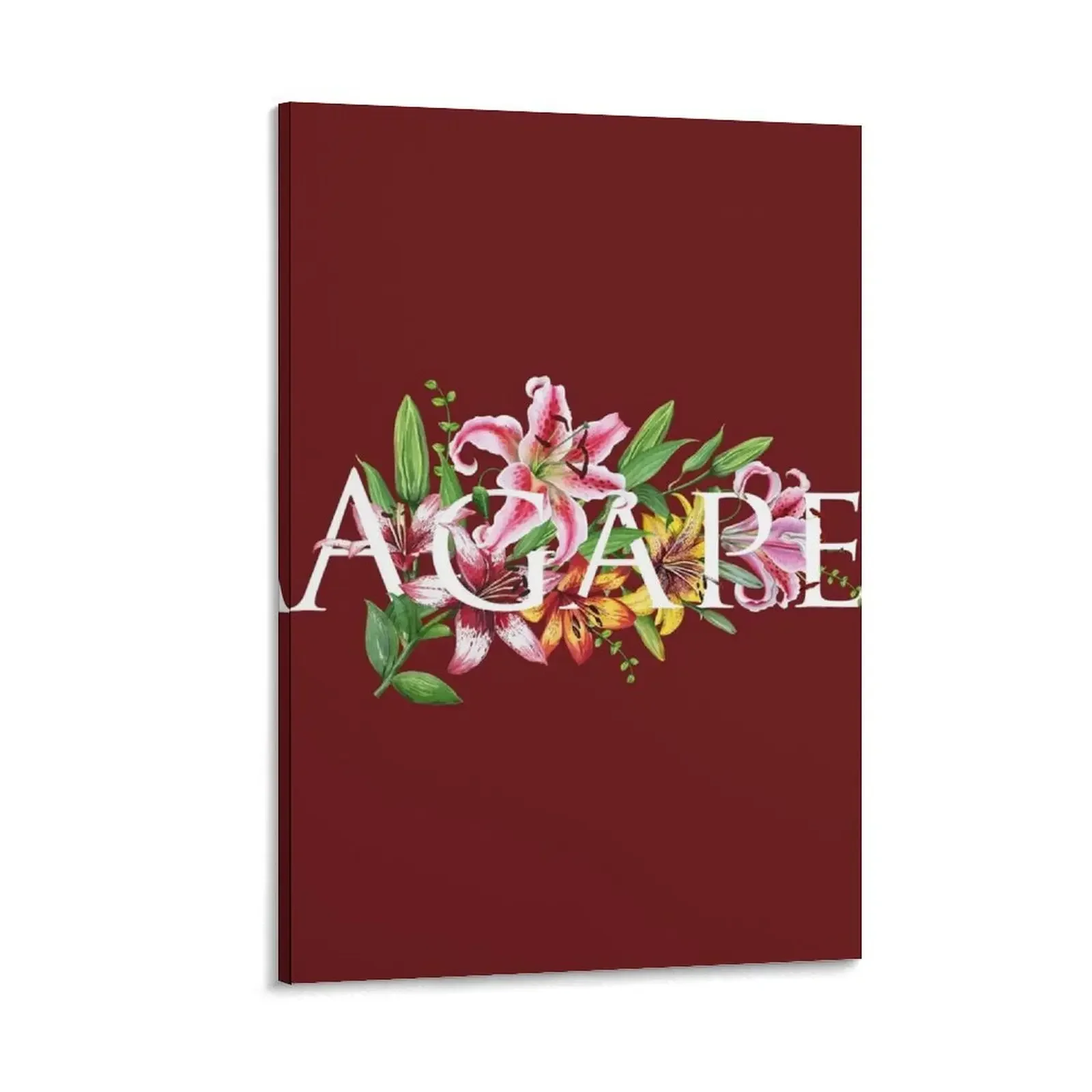 

AGAPE (MAROON FLORAL) Canvas Painting wall decoration room decoration accessories interior paintings home decor interior
