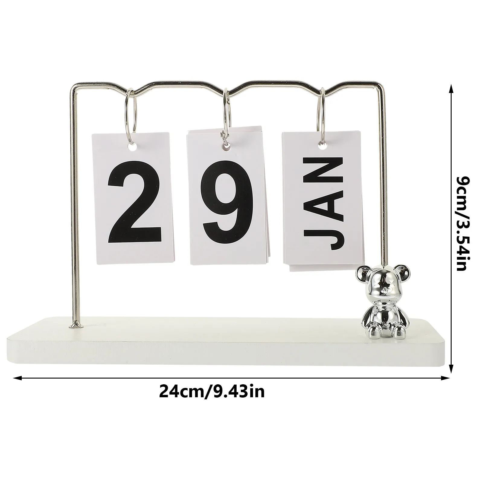 Desk Calendar Rustic Wooden Perpetual Flip Calendar Tabletop Masterpiece for Office Home Desktop Decoration Desktop Decoration