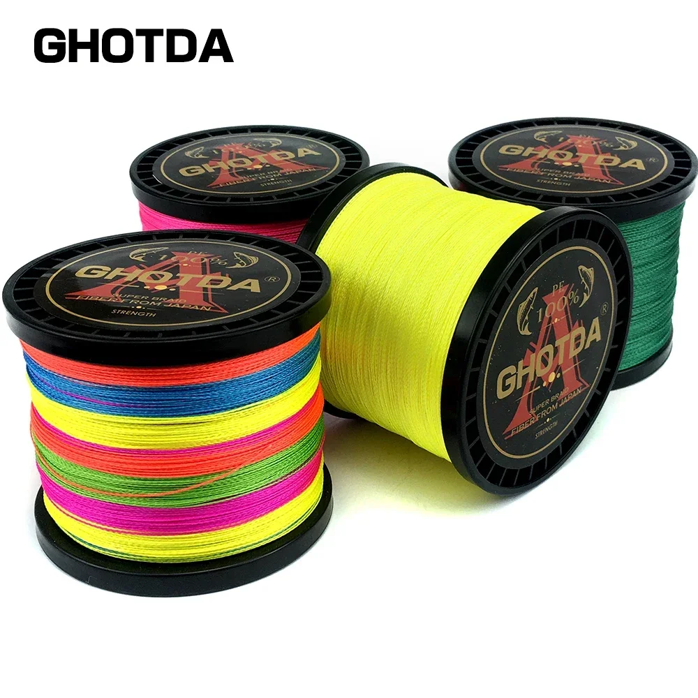 

GHOTDA Multifilament Fishing Line 8 Strands 4 Strands 1000/500/300M Braided Carp Fishing Line Strong