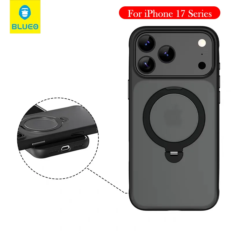 

Магнитный чехол Blueo для iPhone 17 Pro Max, кронштейн для беспроводной зарядки, задняя крышка, чехол для IPHONE 17 PRO