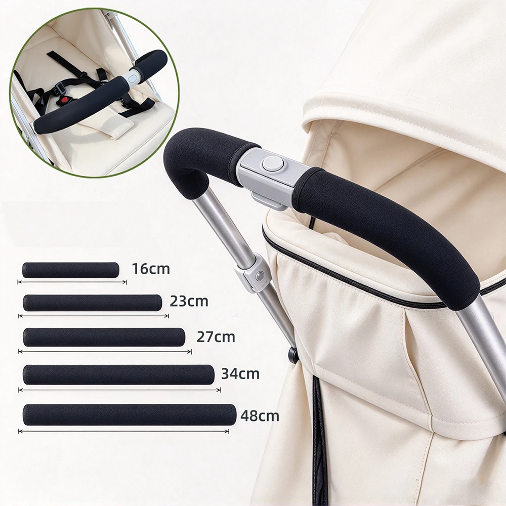 Stroller Handlebar Cover Elastic Washable Pram Grip Sleeve Push Handle Baby Wagon Universal For Most Adult and Baby