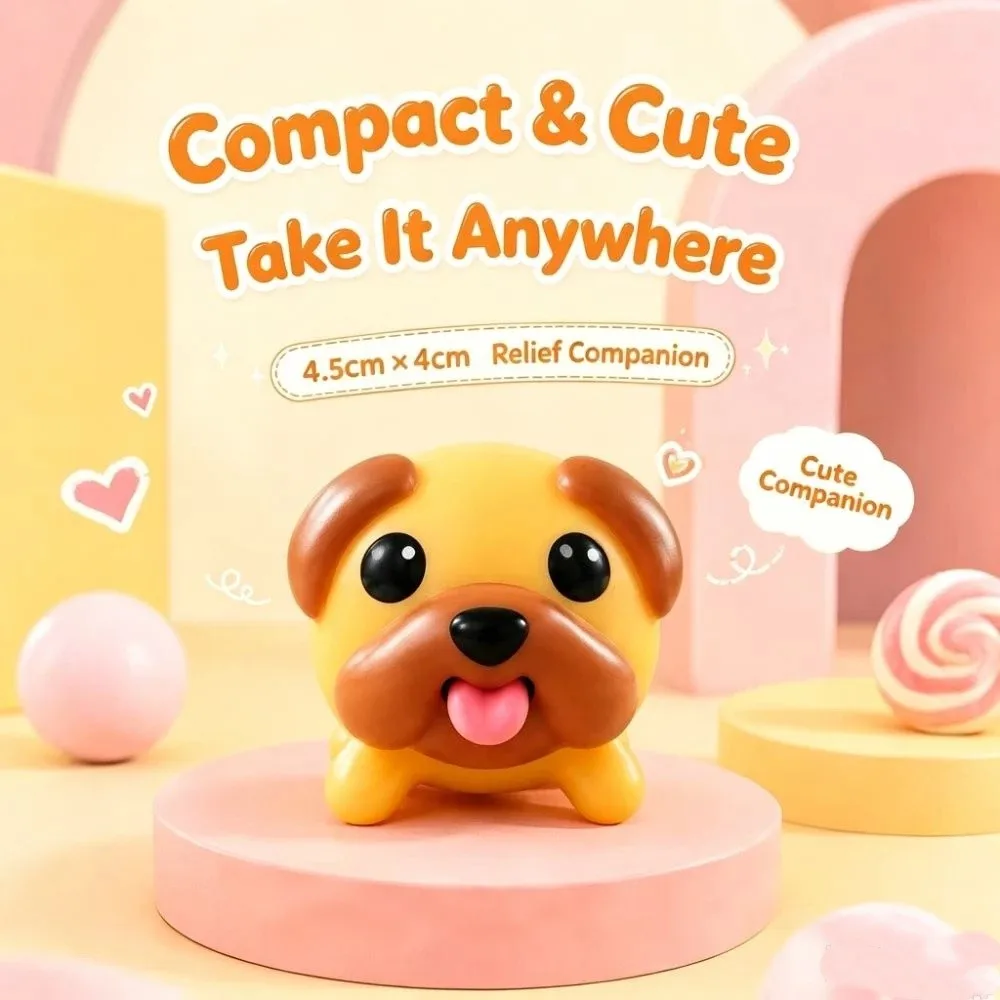 Vinyl Material Puppy Ornament Creative Design Out its Tongue Puppy Vinyl Ornament Peculiar Look Lovely Style Pendant Decoration