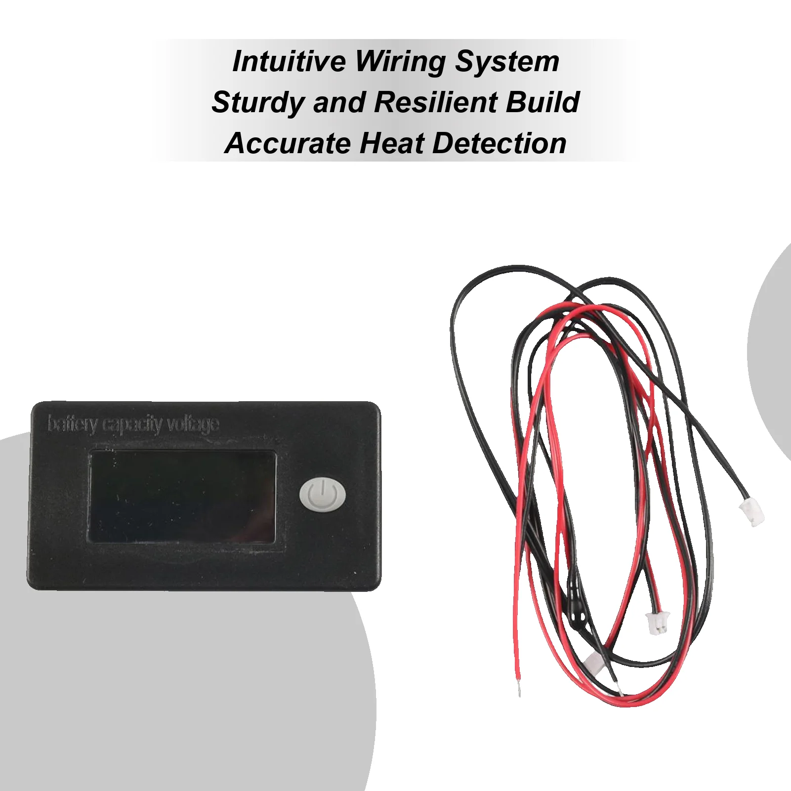 

Battery Monitor Lcd Golf Cart Battery Gauge With Temperature Sensor Voltmeter Gauge Motor Cart Marine Boat Vehicle Automotive