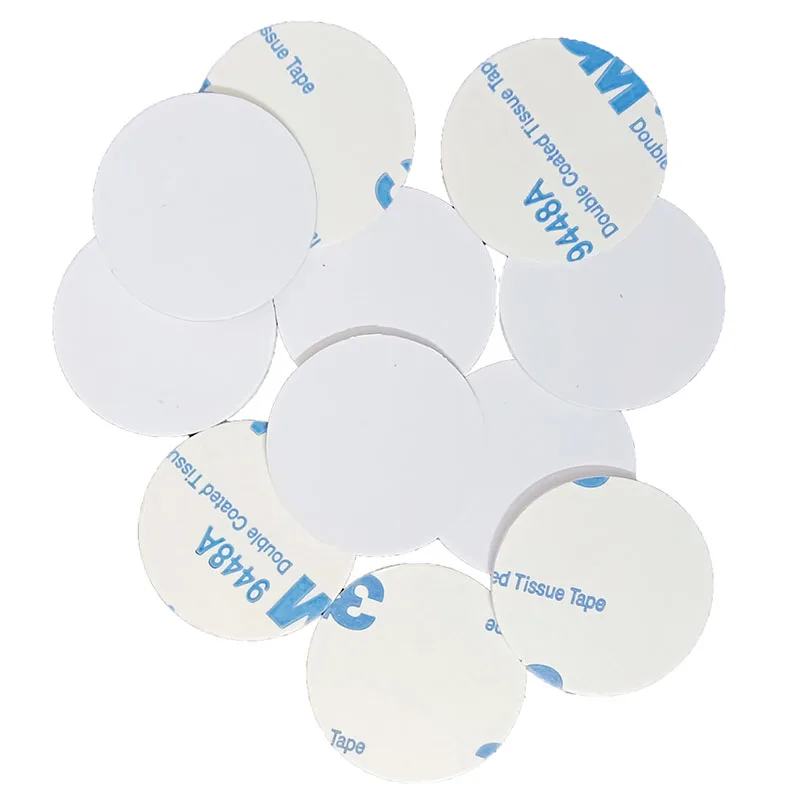 25MM RFID 액세스 제어 코인 카드 NFC 스마트 칩 태그 13.56Mhz 재기록 가능한 복사 스티커 1K S50 IC 배지 UID 블록 0 변경 키
