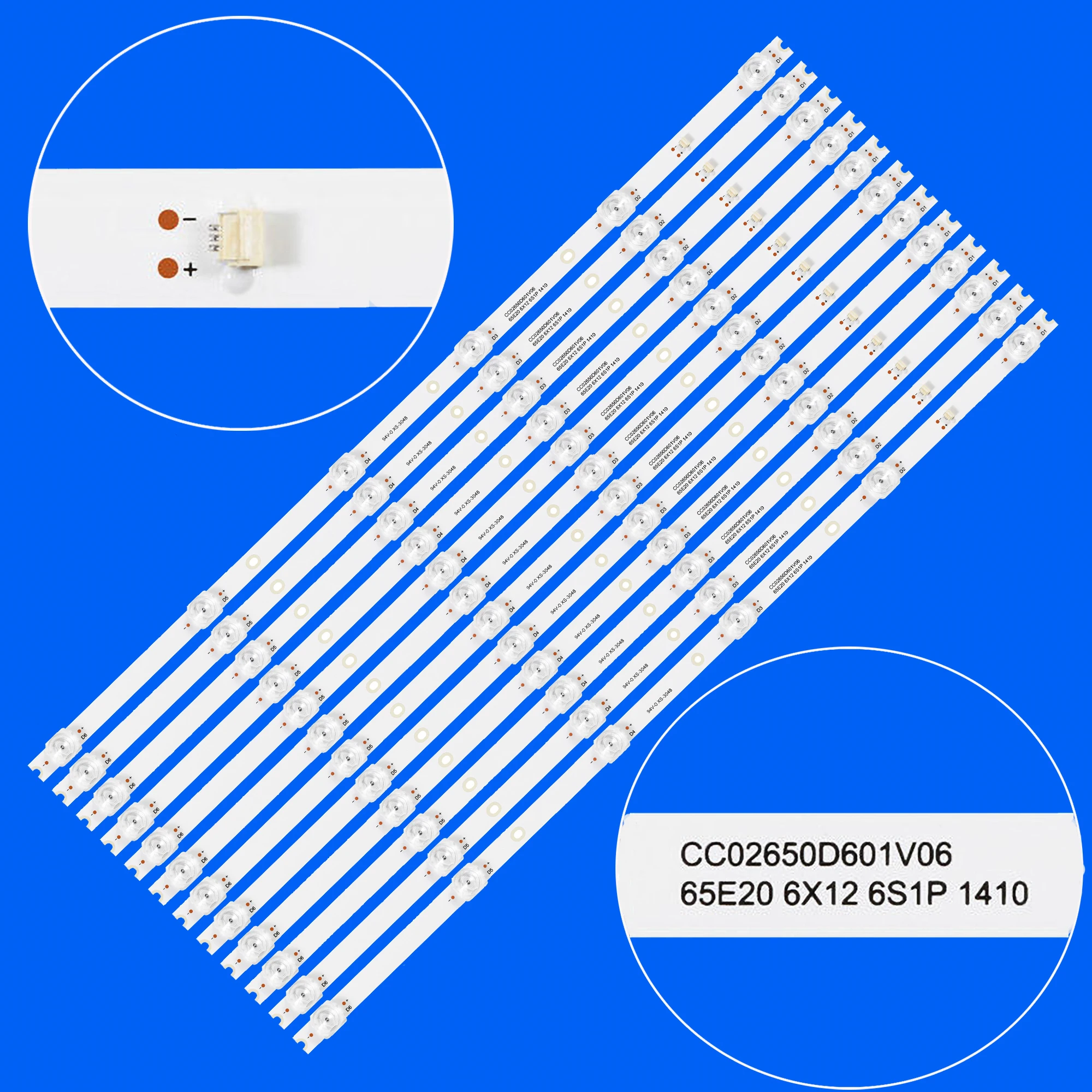 LED Backlight Strio For U65G8000Q STV-65DUBK1R 65UCY1 CC02650D601V06 CC02650D601V01 CC02650D601V13 NVX-65U321MS 65U520S