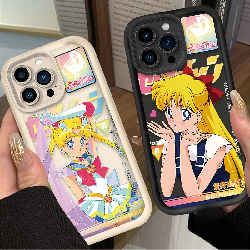 Anime S-Sailors Moons Beautiful For iPhone 16 promax Phone Case for iphone 13 11 case Soft Silicone Shockproof Protective Covers