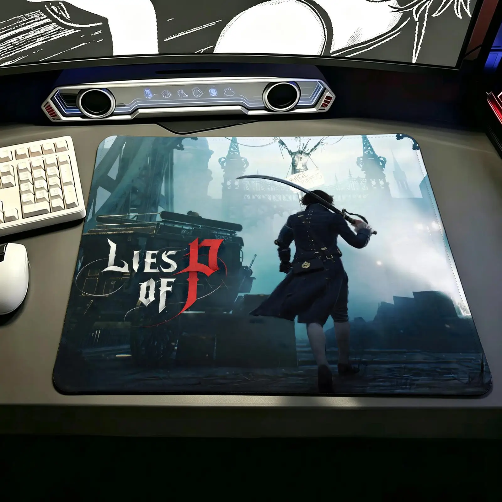 S/M/L Gaming Mat,Reinforced Stitched Edge,HOT GAME Lies of P COOL  Portable Non‑Slip Pad for Laptop Office & E‑Sports Game Play