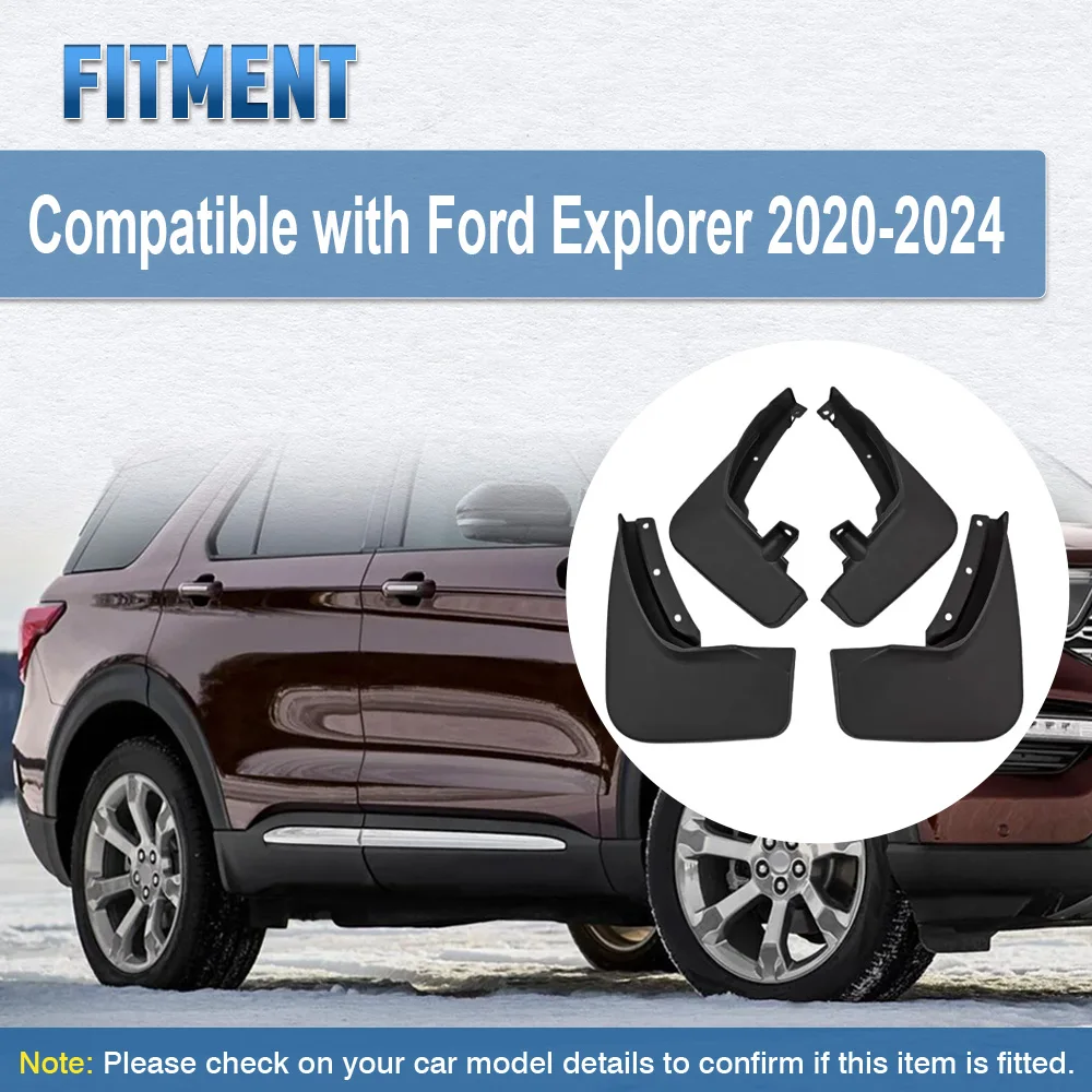 

4pcs For Ford Explorer 2020 2021 2022 2023 2024 Car Front Rear Mud Flaps Fender Splash Guards KIT Mudguards Accessories