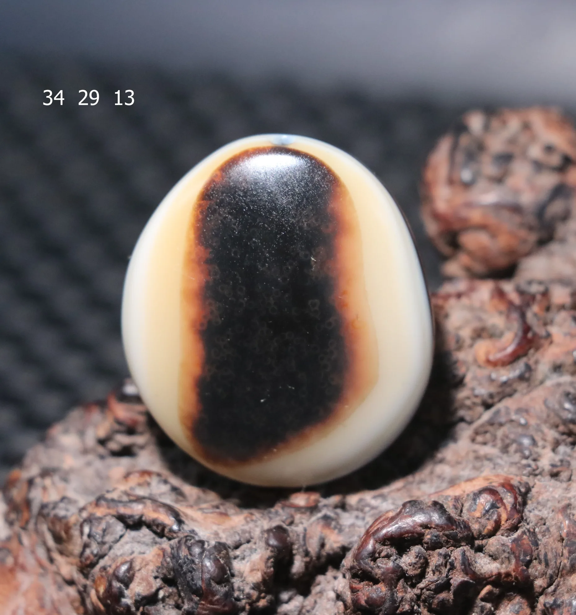 

Treasure Magic Power Tibetan Old Agate Natural Set on Fire Goat Heaven Eye Pendant Amulet Lkbrother UPD221211A12