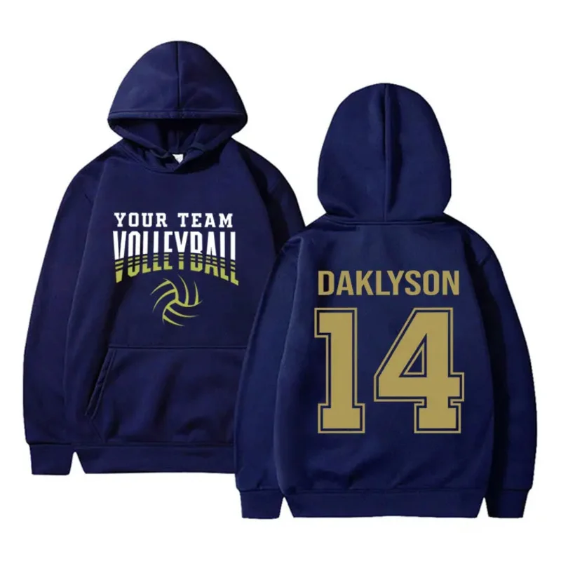 Your Team Volleyball Daklson 14 Graphic Hoodie Male Vintage Hooded Tracksuit Men Women Fashion Casual Oversized Pullover Hoodies