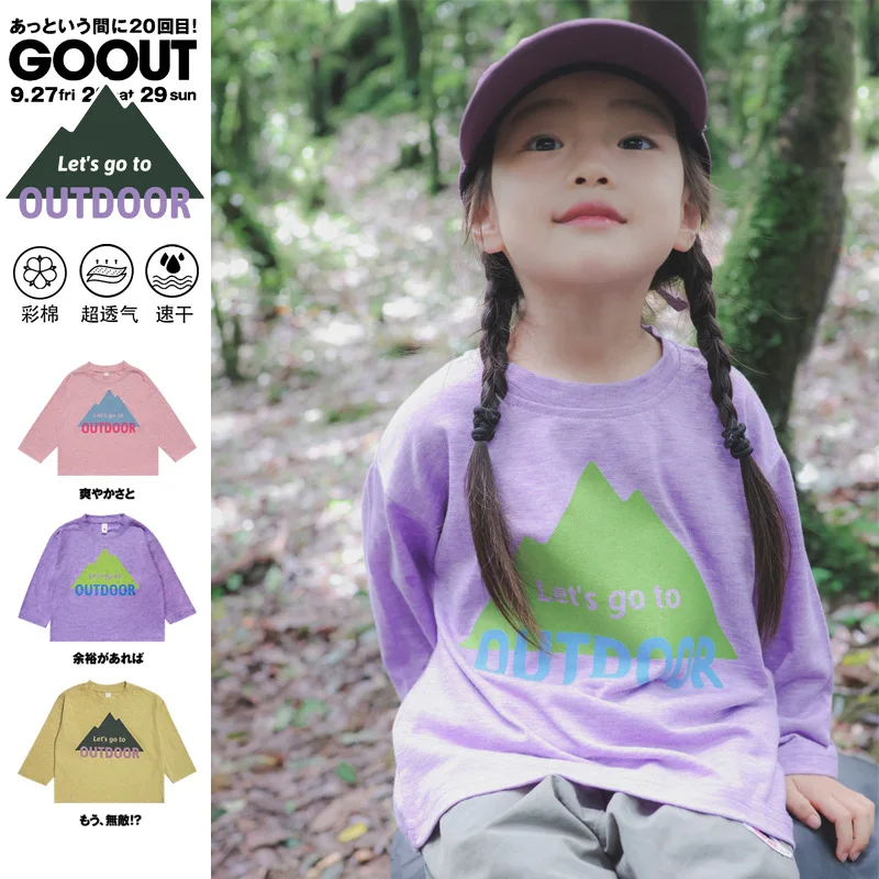 

Girls T-shirt Spring Children Moisture Wicking Breathable Thin T-shirt Girls Round Neck Top Tide Organic Cotton Baby Clothes