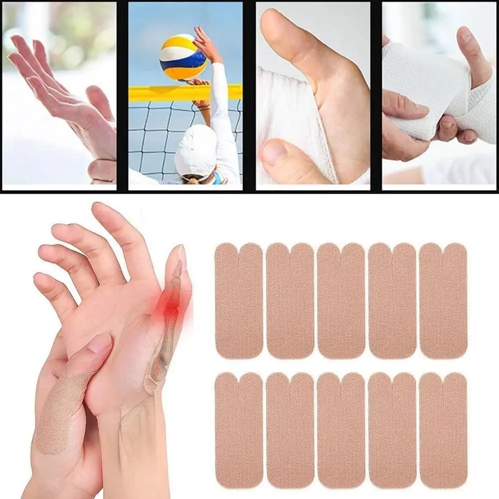 10PCS New Elastic Cloth Wrist Patches Breathable Khaki Thumb Protector Relieving Thumb Pain Anti-sprain Bracers