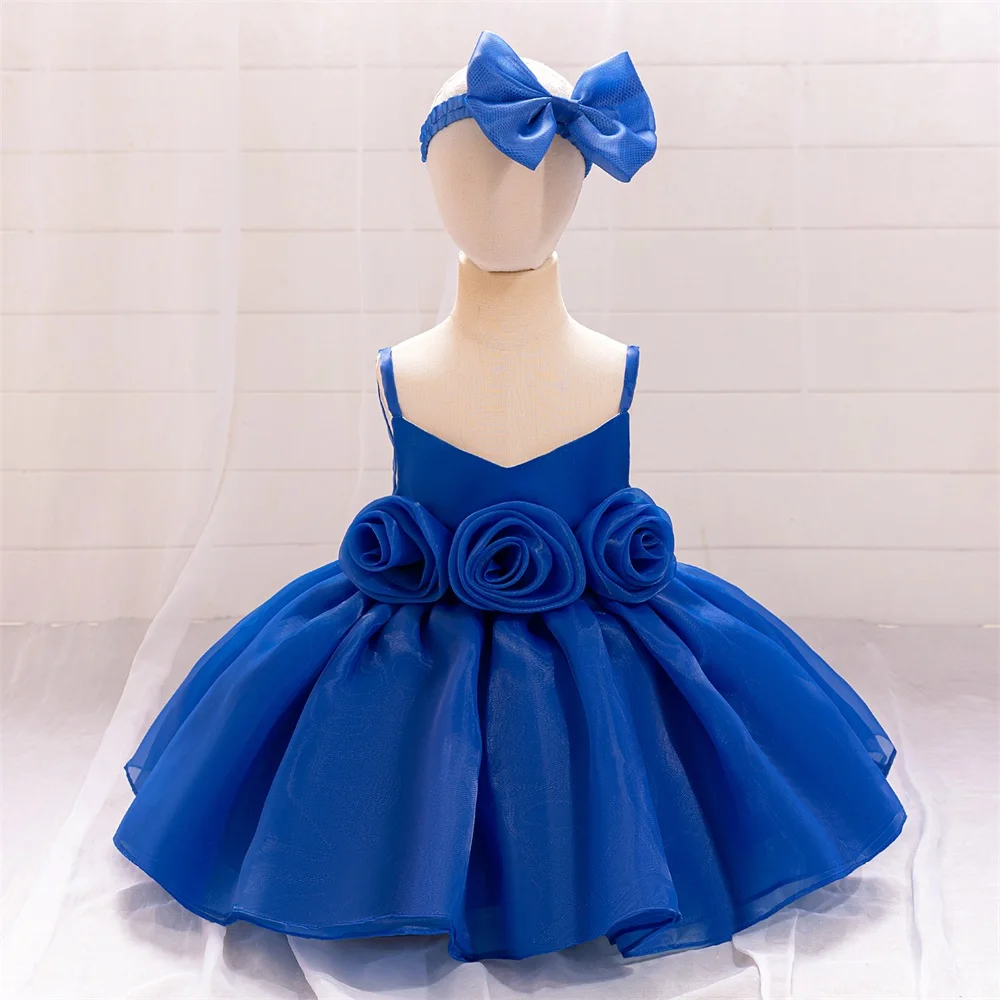 Christmas Baptism Party Dress for Girls Costume Toddler Bow 1st Birthday Flower Wedding Princess Dresses Bridemaids Evening Gown