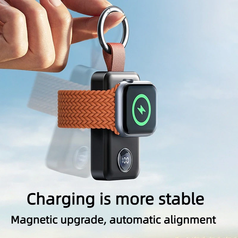 2000mAh Power Bank Portable Charger for Apple Watch Serie Travel Powerbank Wireless Keychain Charger Spare Battery for IPhone