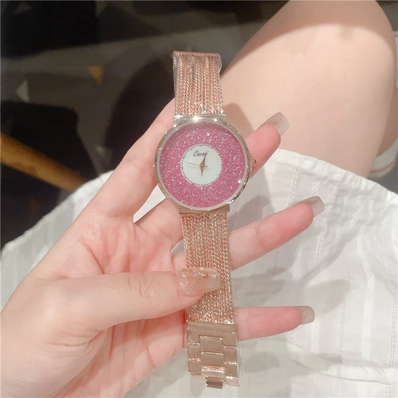 

Роскошные ювелирные часы для женщин, элегантный бренд Cacaxi, модные водонепроницаемые кварцевые наручные часы с цепочкой, женский подарок A117