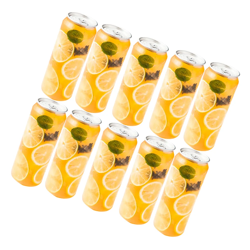 Pet Garrafas Com Tampas, Suco, Armazenamento Vazio, Recipiente De Café, Recipientes De Alimento, 10 Pcs