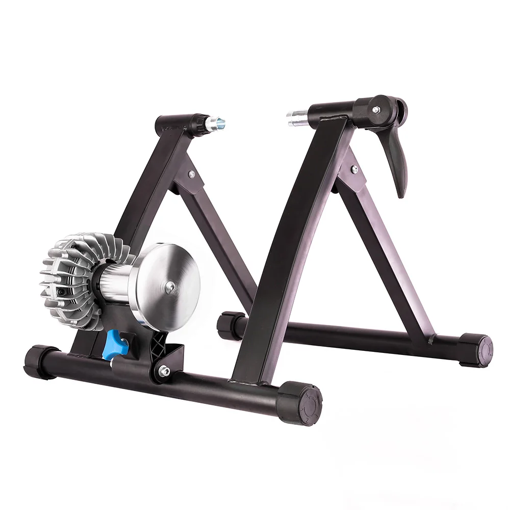 STLF Bike Trainer Stand Bicycle Exercise Magnetic Stand With Front Wheel Riser Block Steel Black