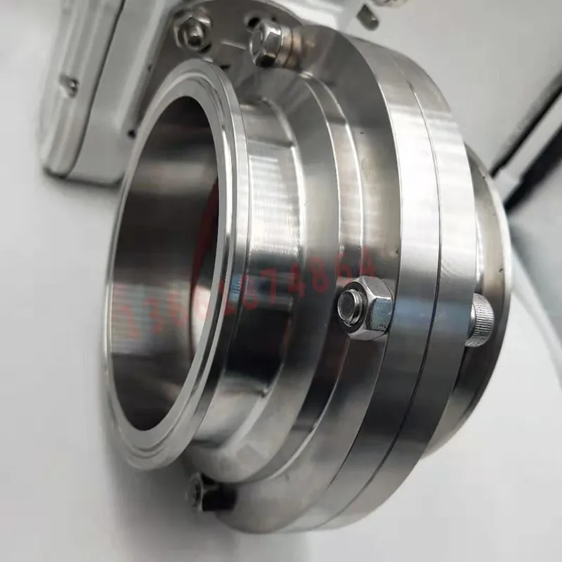 D981X Electric Butterfly Valve, 304 Sanitary Grade, 316 Stainless Steel, Quick-release  Fitting Butterfly Valve, New Model