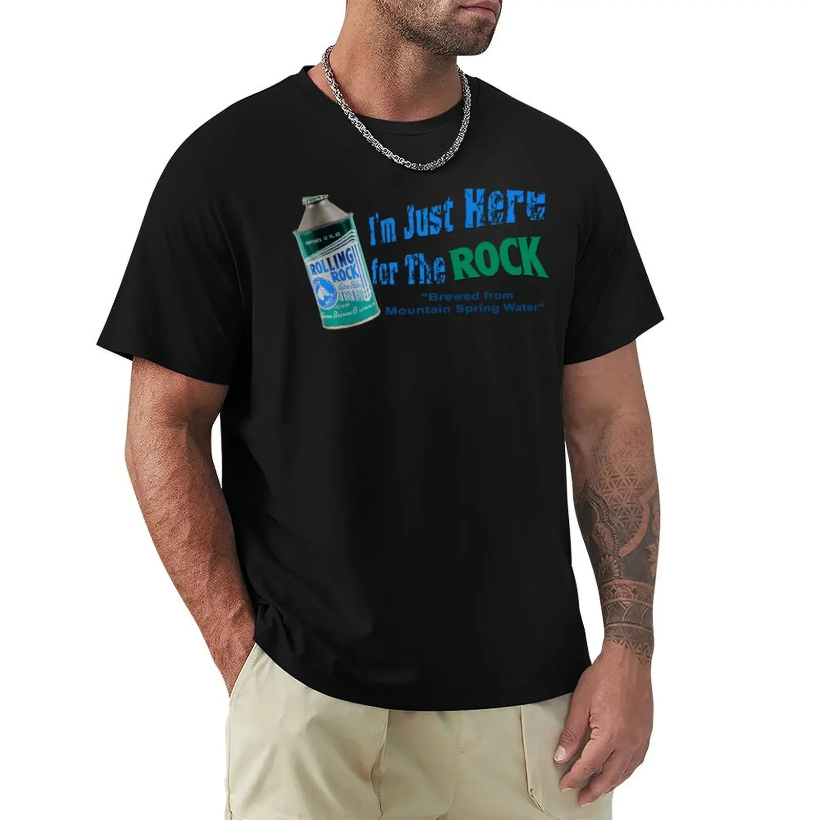 

Rolling Rock Beer Design T-Shirt man t shirt blacks cute tops vintage t shirt men