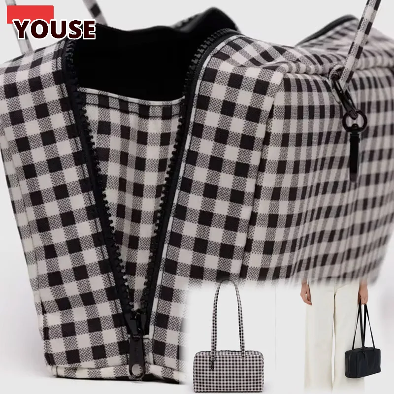 Women's Large Capacity Tote Bags Luxury Design Nylon Bowling Shoulder Bag, Simple Versatile Ultralight Commuting Zipper Tote Bag