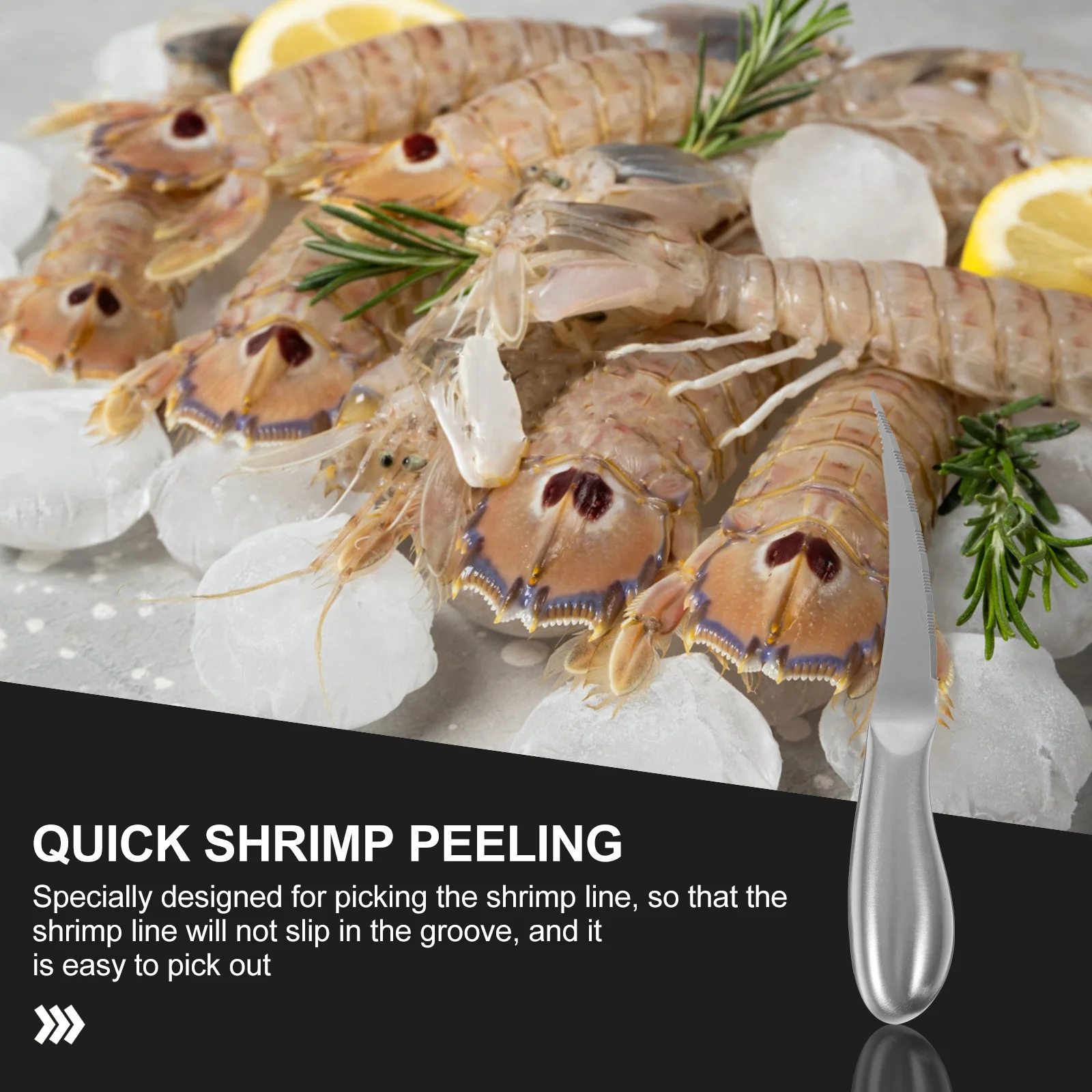 1Pcs Stainless Steel Shrimp Line Peeler Shrimp Cleaning Cutter Thread Remover Rust Resistant Comfortable Use