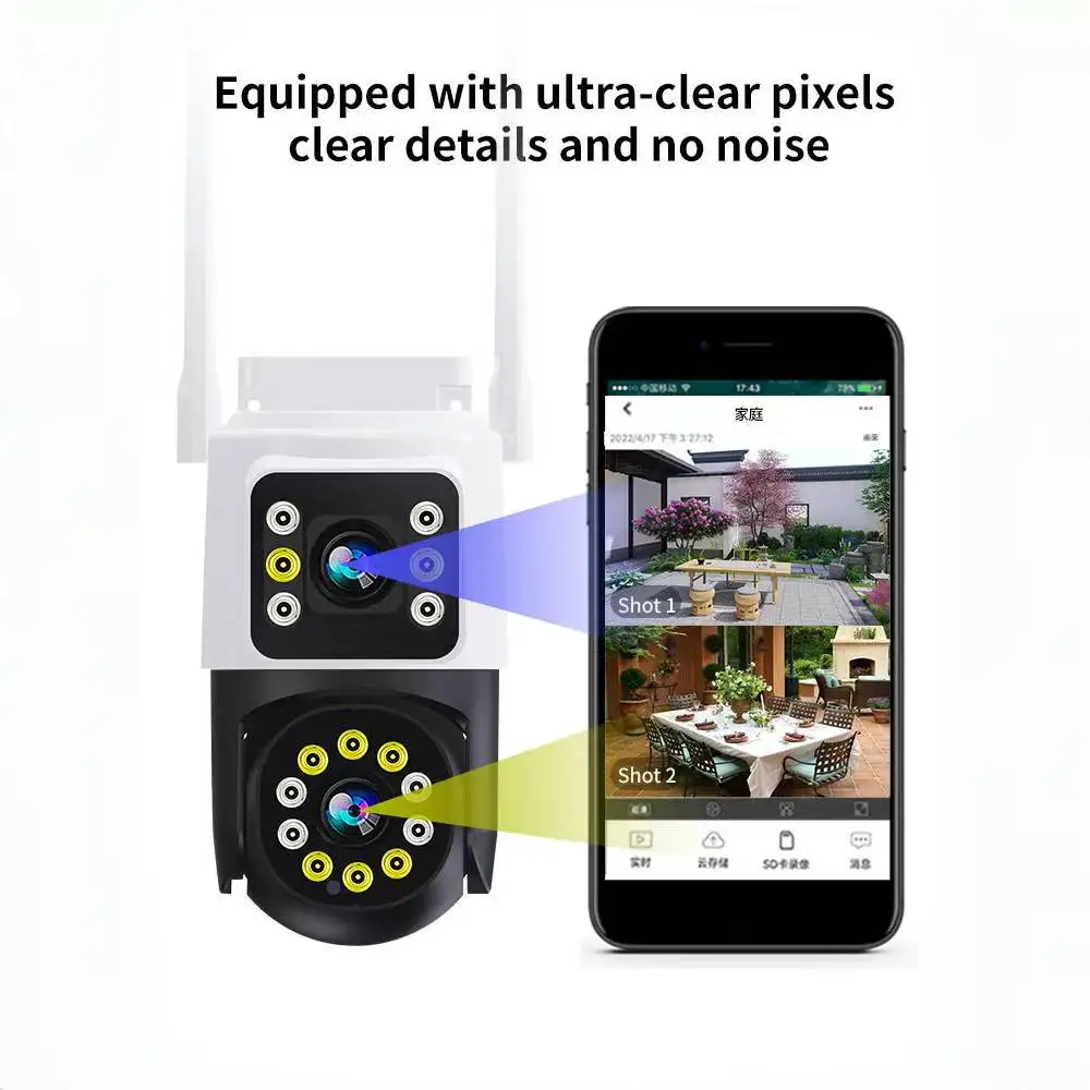 4MP 390Eyes APP security protection Wireless PTZ Intercom IP Dome Camera AI Humanoid Detection CCTV Wifi security camera